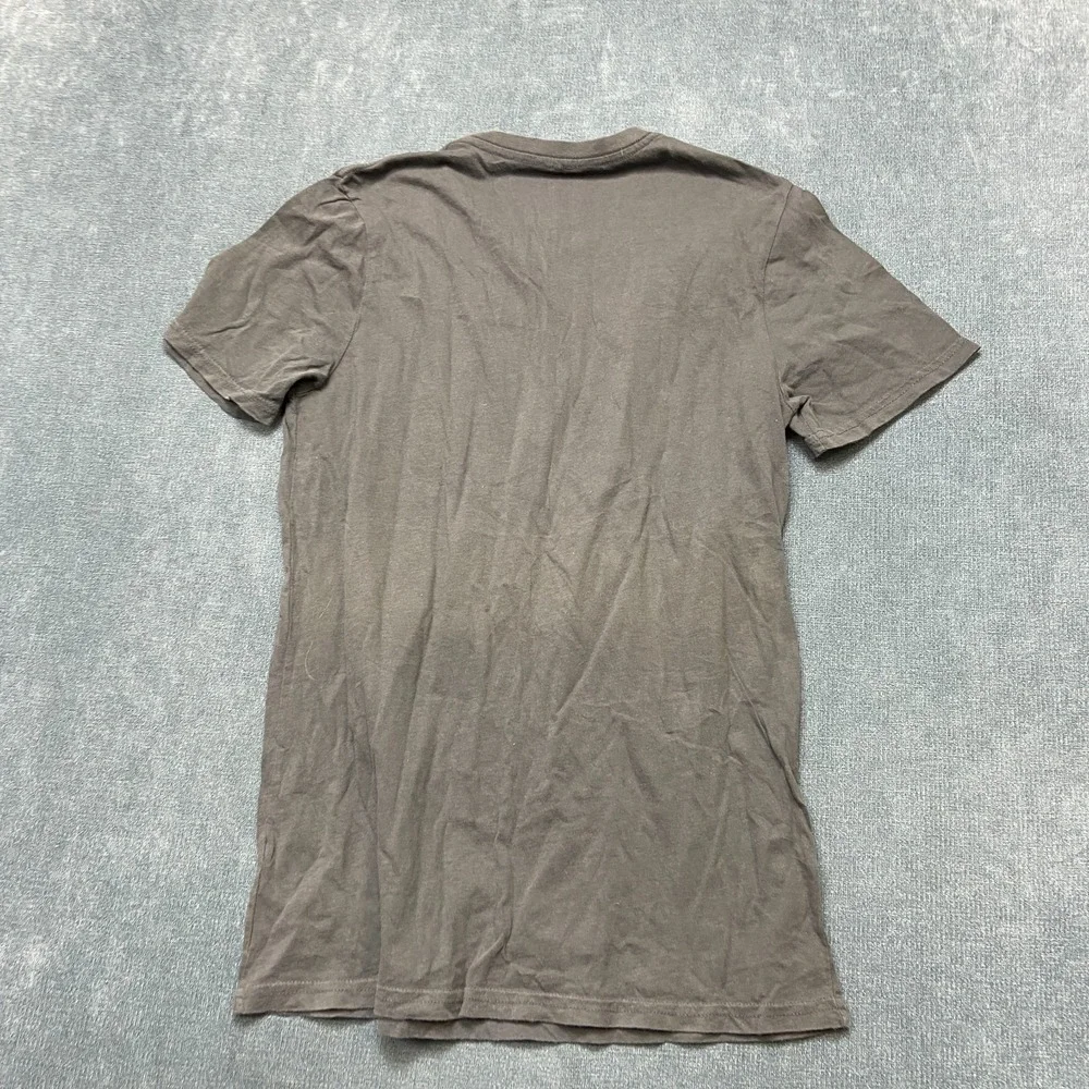 Nike T-Shirt Womens M Charcoal Grey Graphic Logo Cotton Crew Neck Short Sleeve